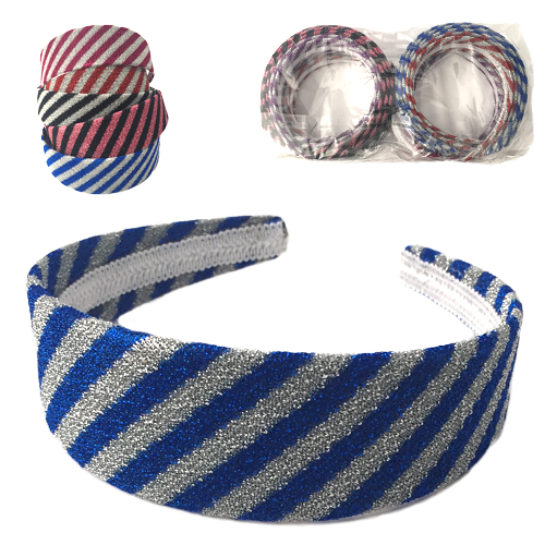 Обруч  широкий полосы в блёстках  (20)