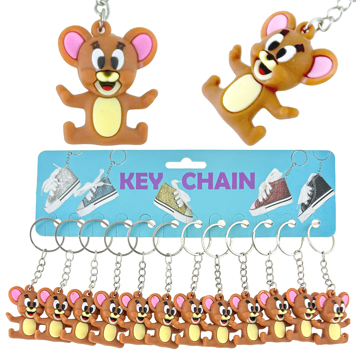 Брелок гумовий обʼємний Джері у стрібку (12)