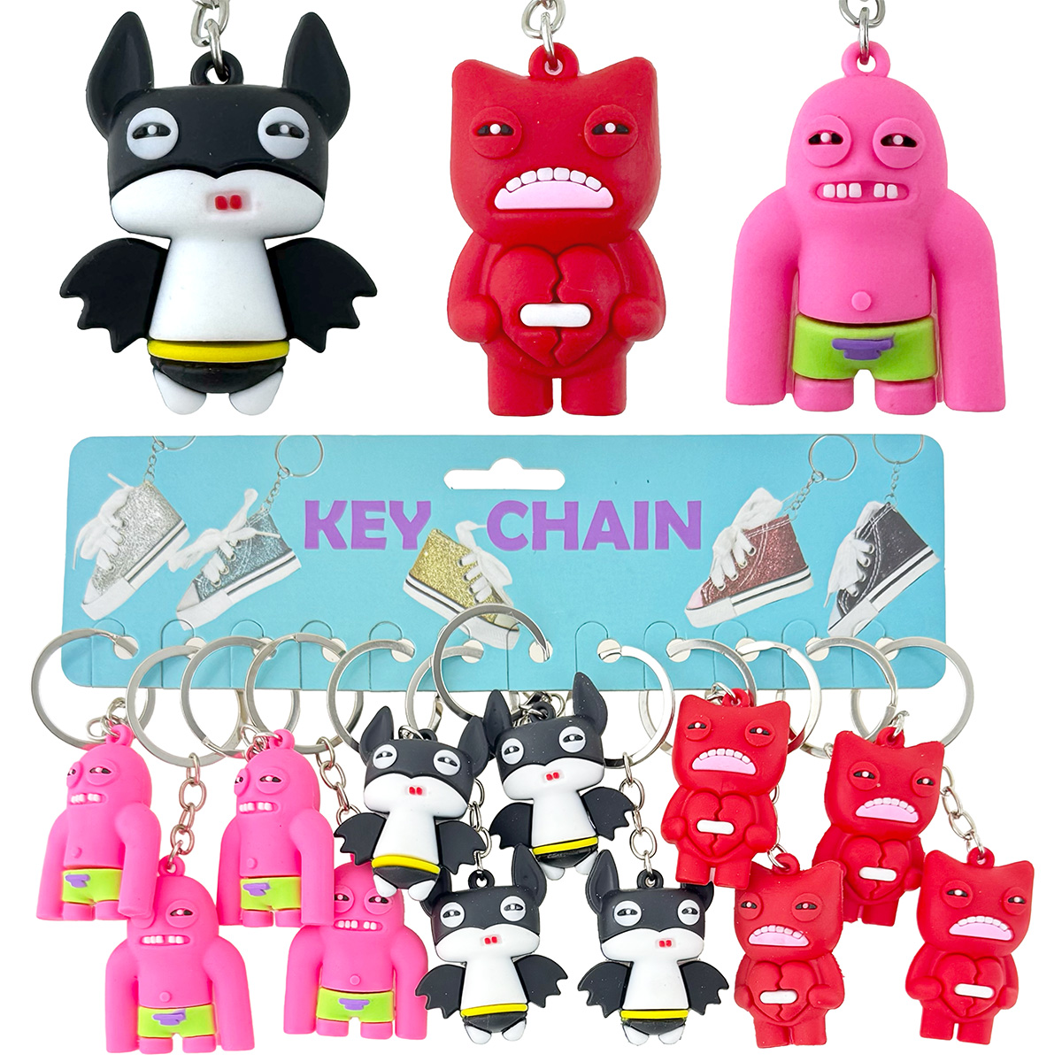 Брелок гумовий обʼємний Fuggler фаглер зубастики (12)