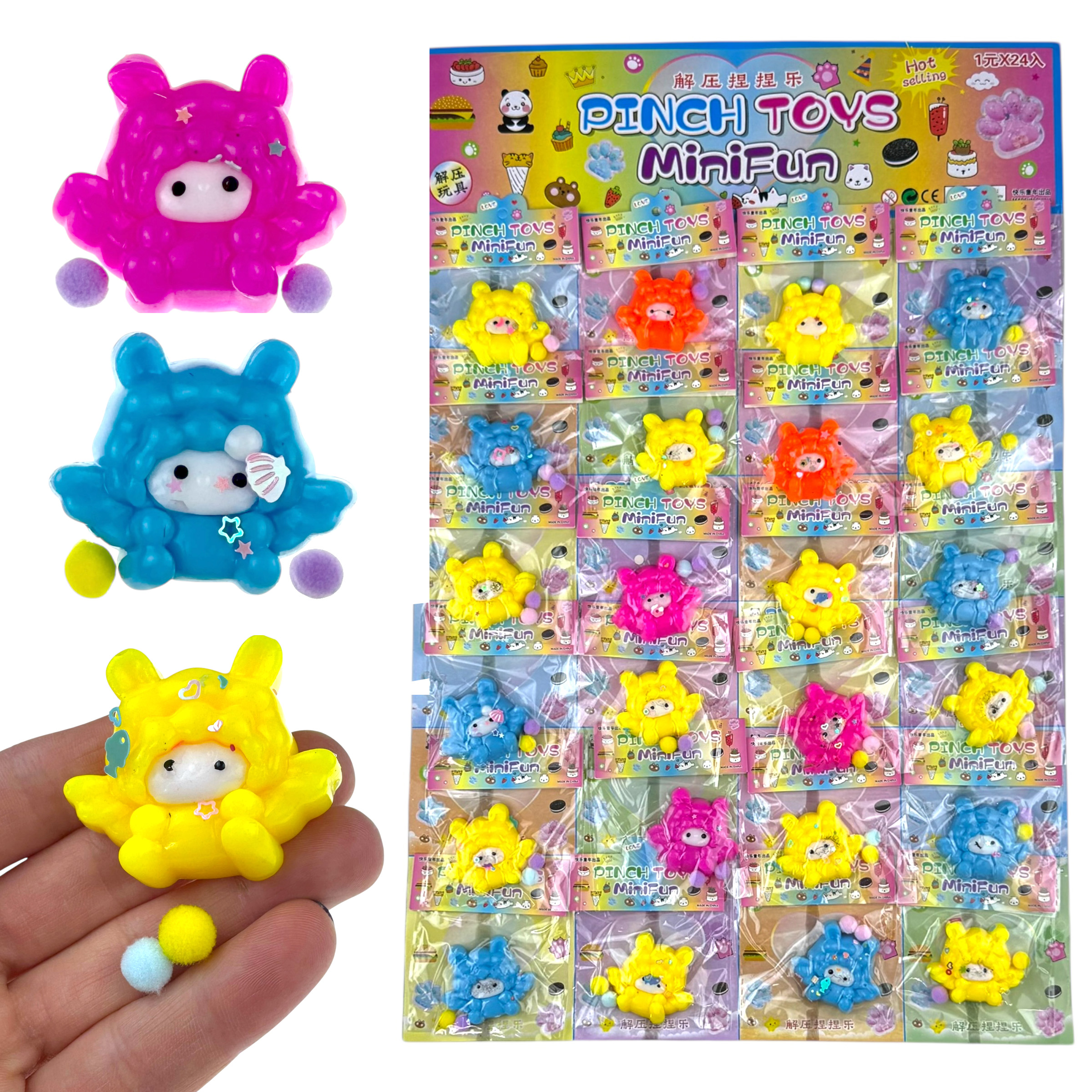 СКВІШІ - SQUISHY Лабубу з кульками на планшеті (24) /2400/