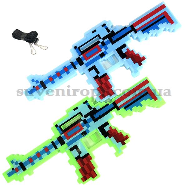 Автомат пиксельный Крафт музыкальный светится 39 см /144/