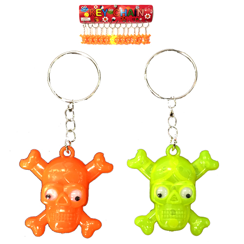 Брелки череп цветной с глазками свисток  (12)