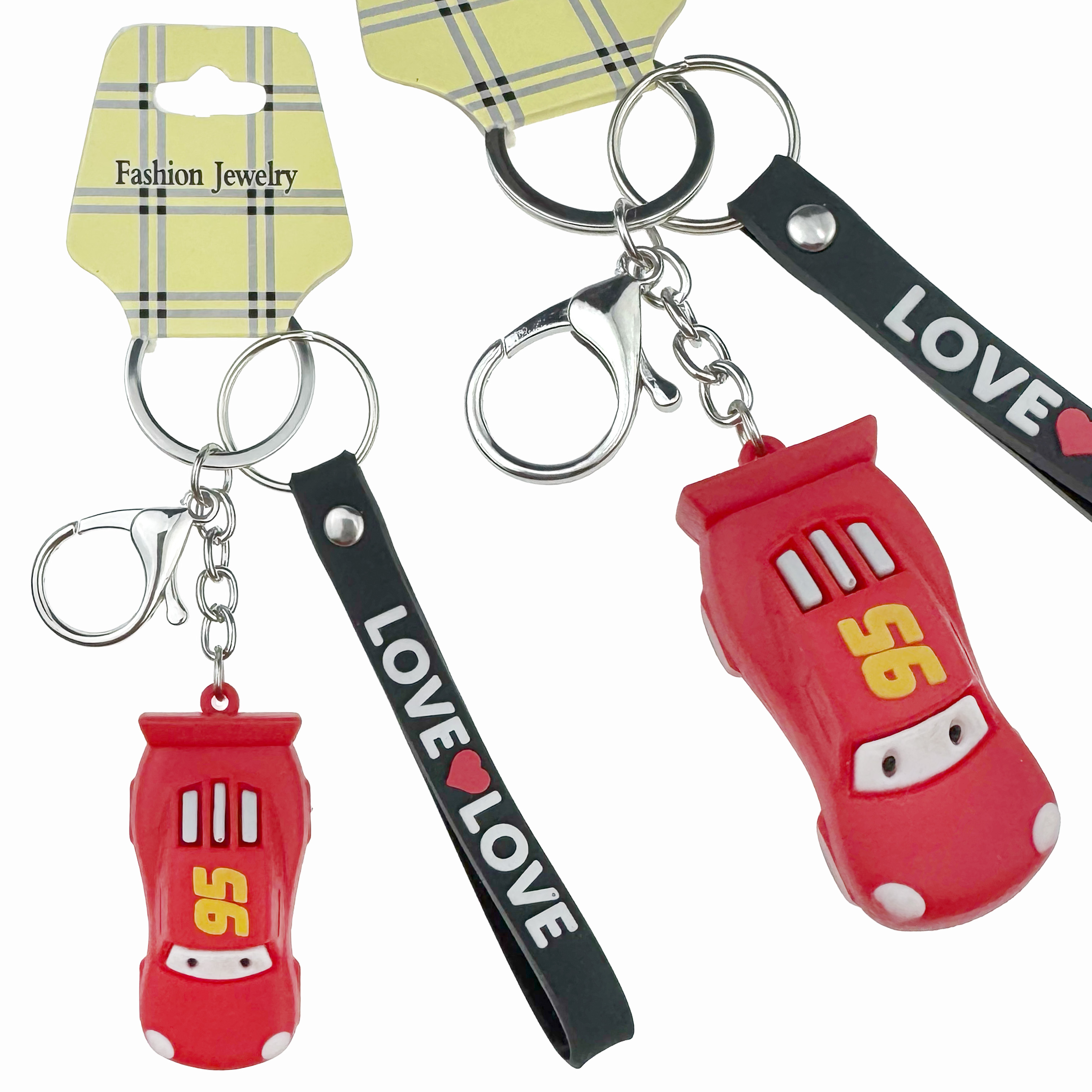 Брелок в упаковці гумовий машина тачки  з гумовим ланцюгом (12)