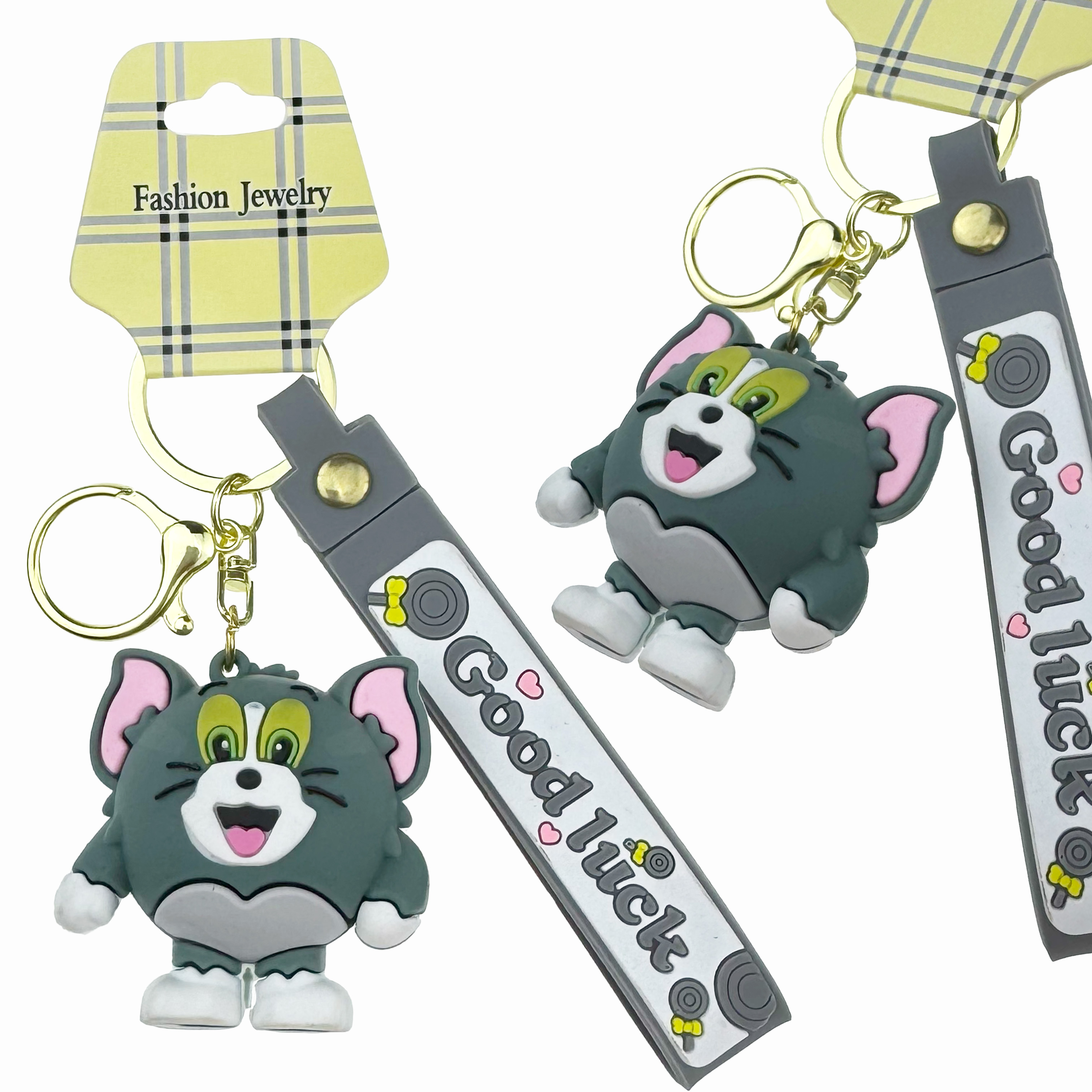 Брелок в упаковці гумовий джерик великий круглий  з гумовим ланцюгом (12)