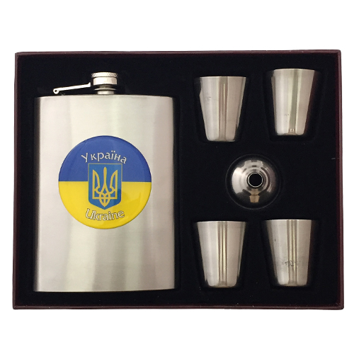 Набор фляга Украина и рюмки 