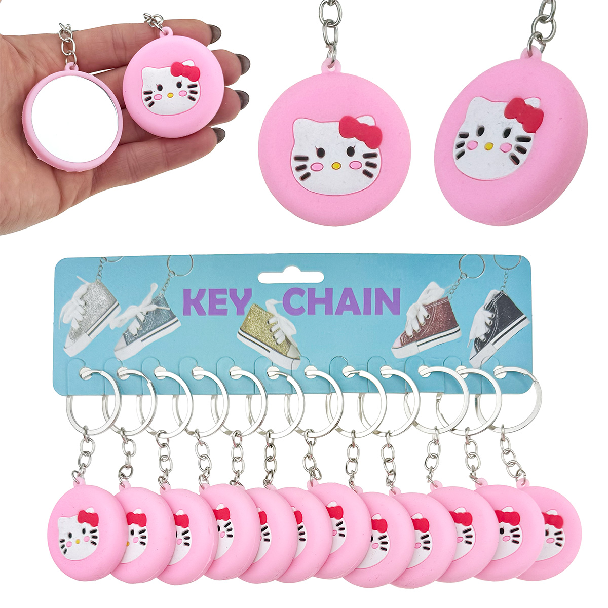 Брелок гумовий дзеркало Кіттіі обємний (12)