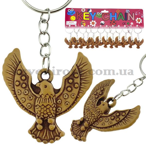 Брелок орёл расправленные крылья коричневый  из кости  (12)