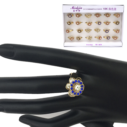 Кольцо большое цветок с цветочках  (24)