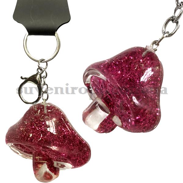 Брелок в упаковці гриб у блискітках (12)