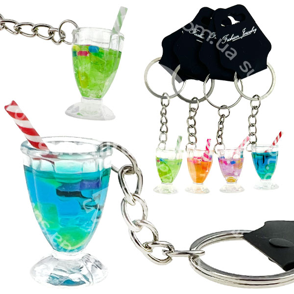 Брелок в упаковці фужер мохіто (12)