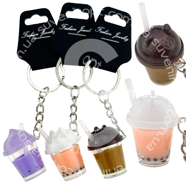 Брелок в упаковці стакан з трубочкою смузі (12)