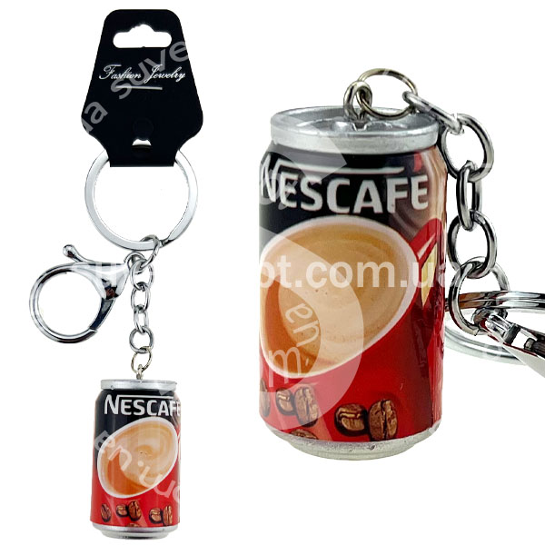 Брелок в упаковці банка кава металева  NESCAFE 6.5 см (12)