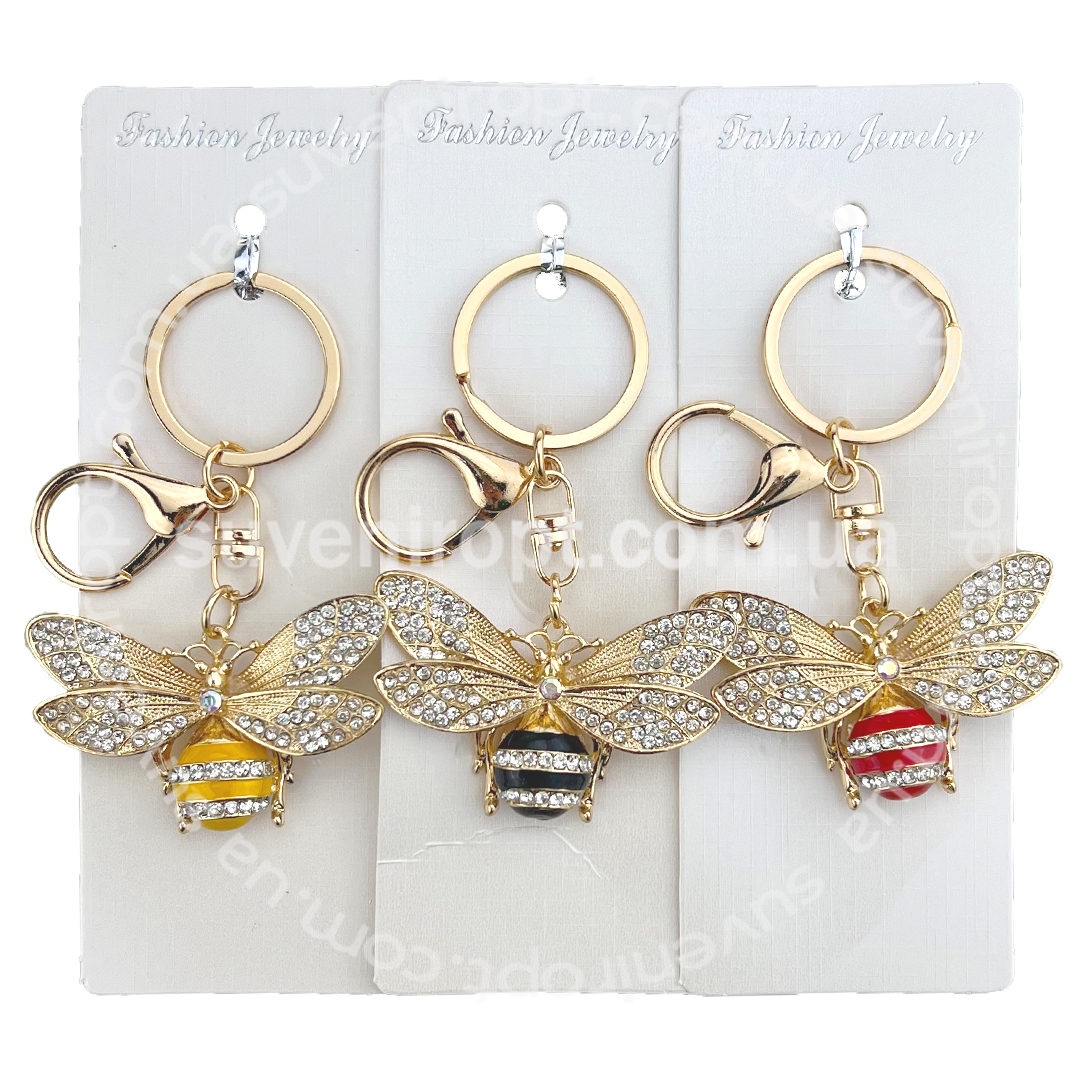 Брелок бджілка кольорова в камінчіках (12)