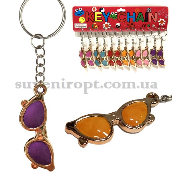Брелок очки пляжные цветные золотистые (12)