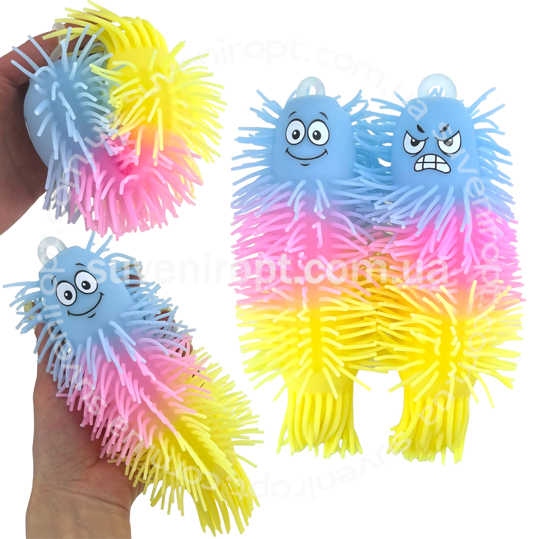 Йо-йо світяшка волохатий осьминог яскраво кольоровий 22 см (12) /288/
