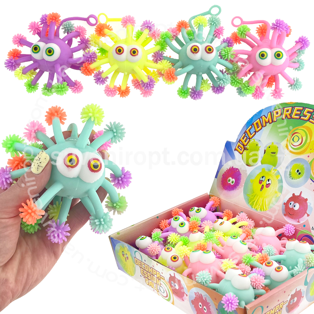 Восьминіжка силіконова  бліда світиться очі вилупки  (12) /360/