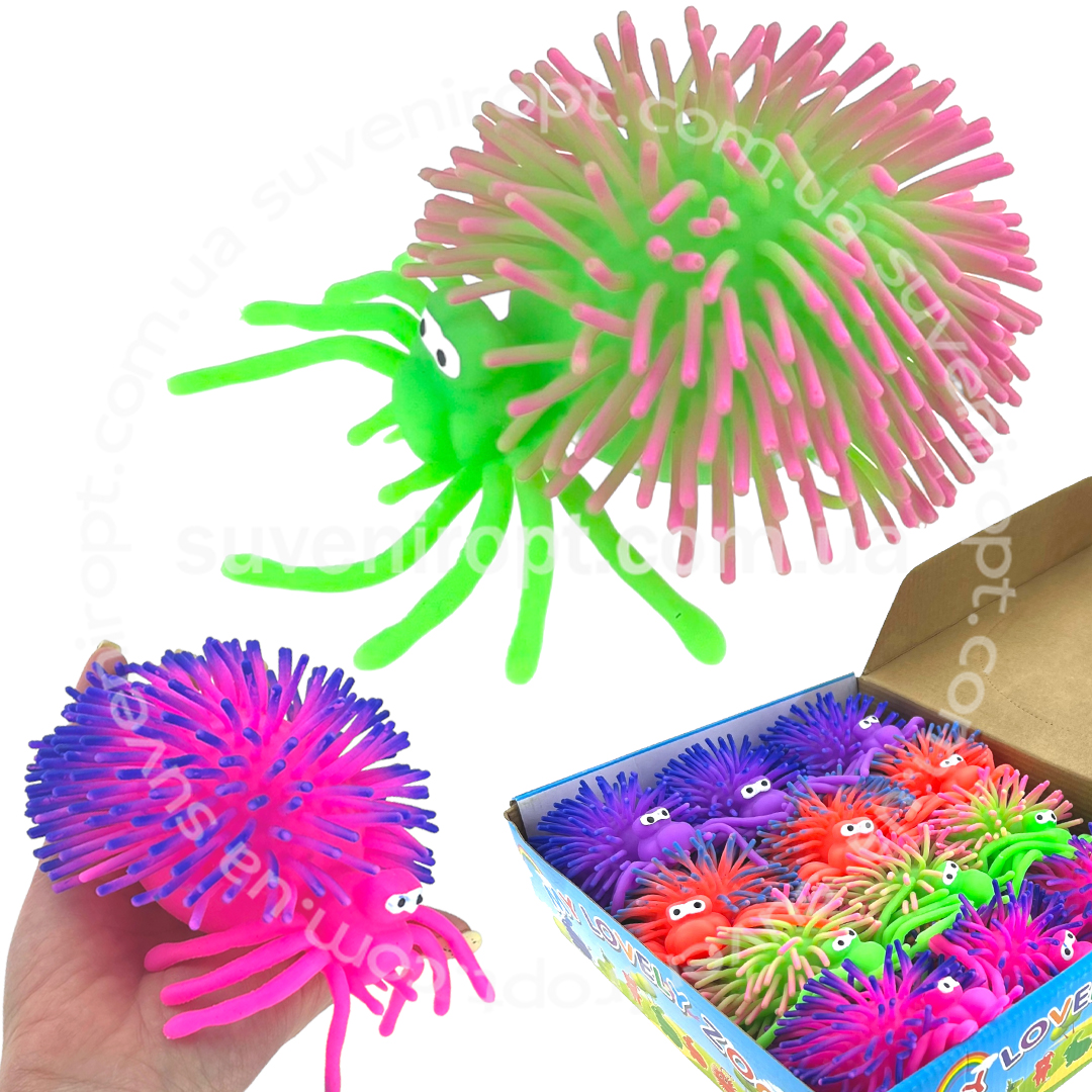 Павук , що світеться волохатий яскравий 13 см  (12) /360/