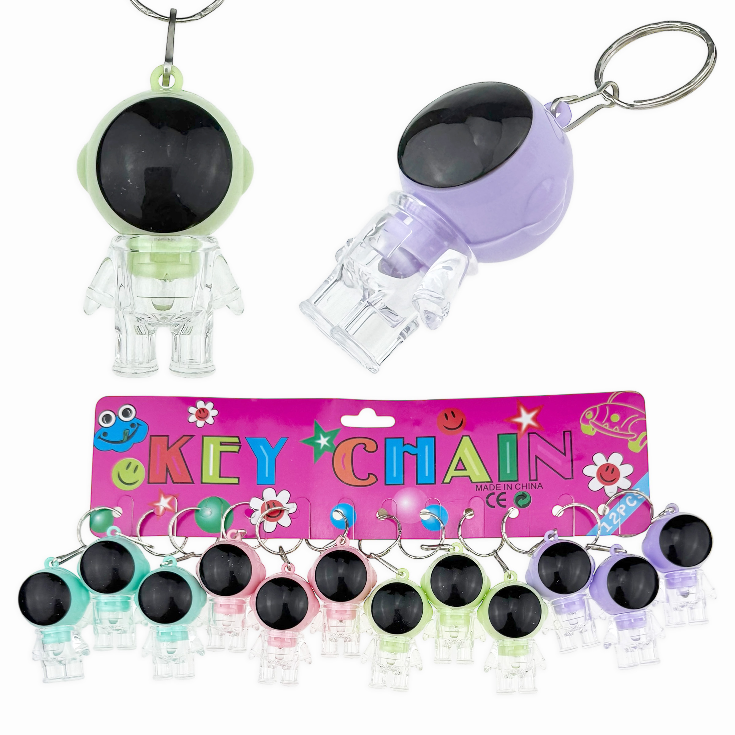 Брелок  що світится блимає  косманавт з мультика (12) /1200/