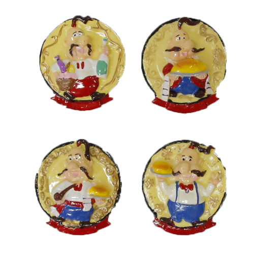 Mагнит круглый козак с хлебом (24)