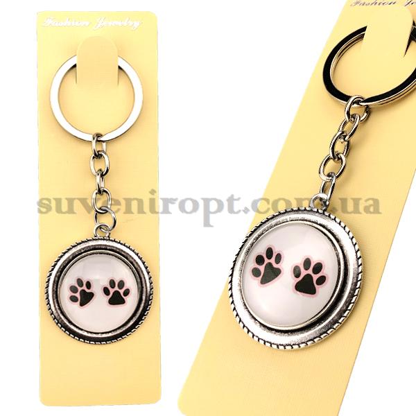 Брелок металлический  в упаковке стекло лапы (12)
