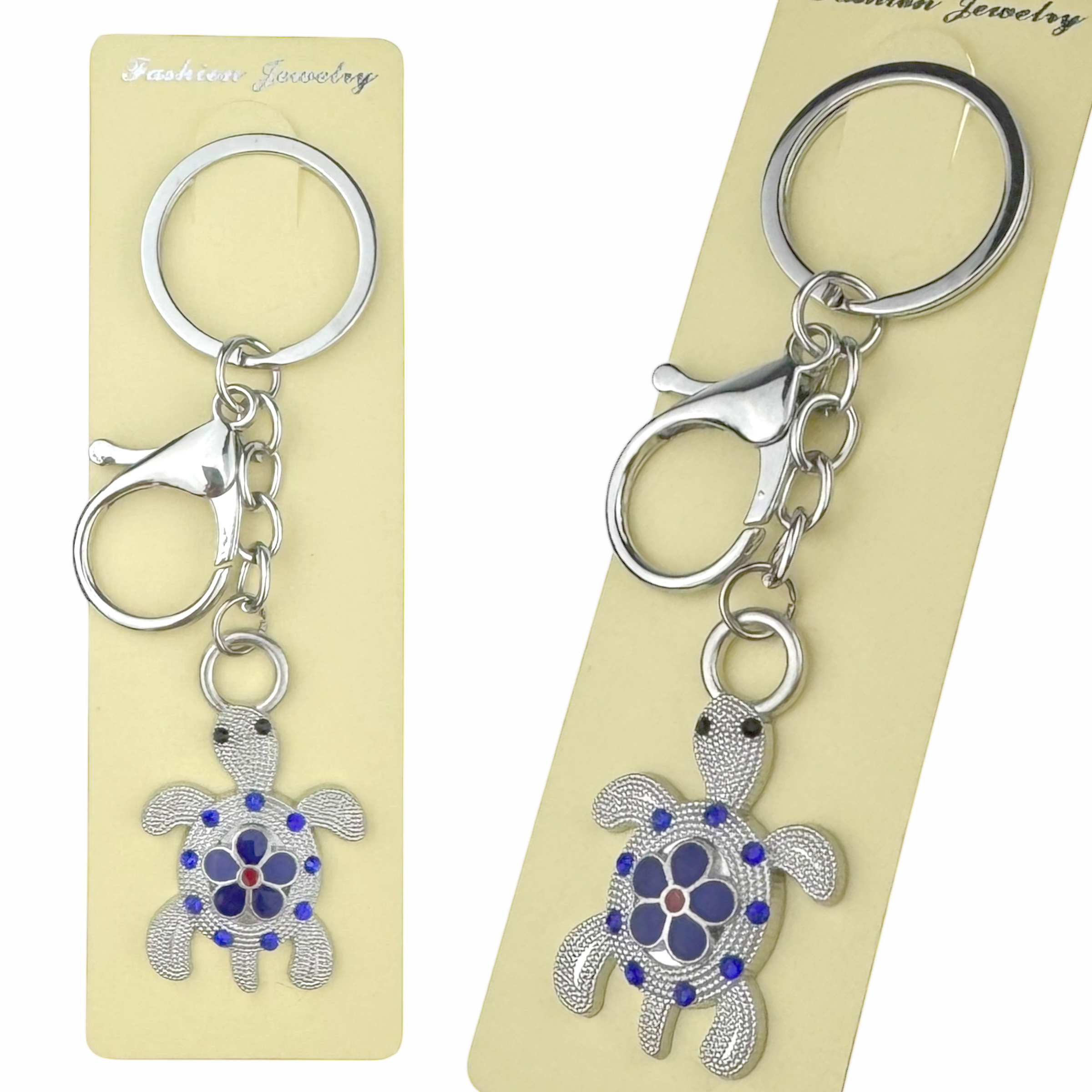 Брелок в упаковці металевий черепаха кольорова (12)