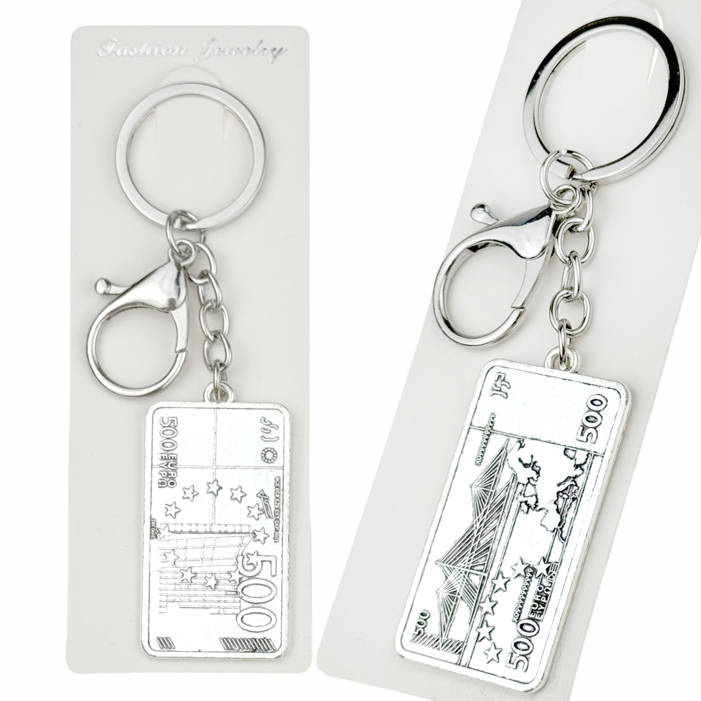 Брелок в упаковці металева банкнота 500 евро (12)