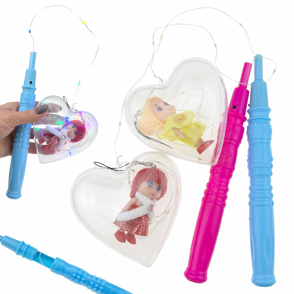 Палиця вудка світиться серце в середені брелок лялька (12)/140/