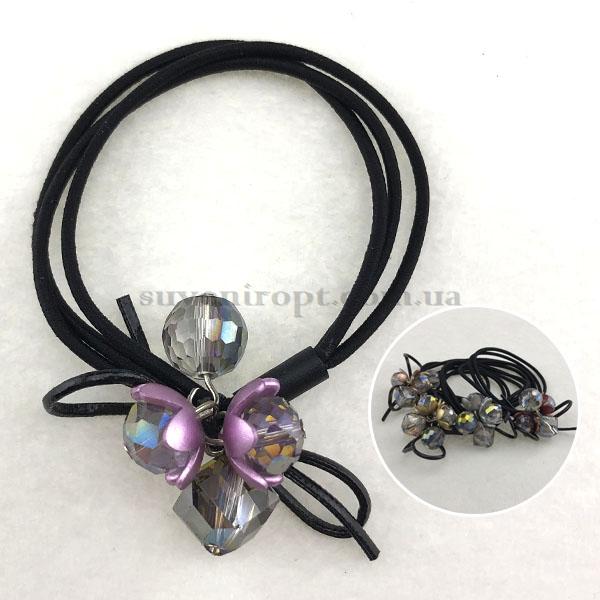 Резинка тройная для волос два цветочка шарик и квадрат (10)