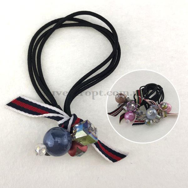 Резинка тройная  шарик лента красно сине белая (10)