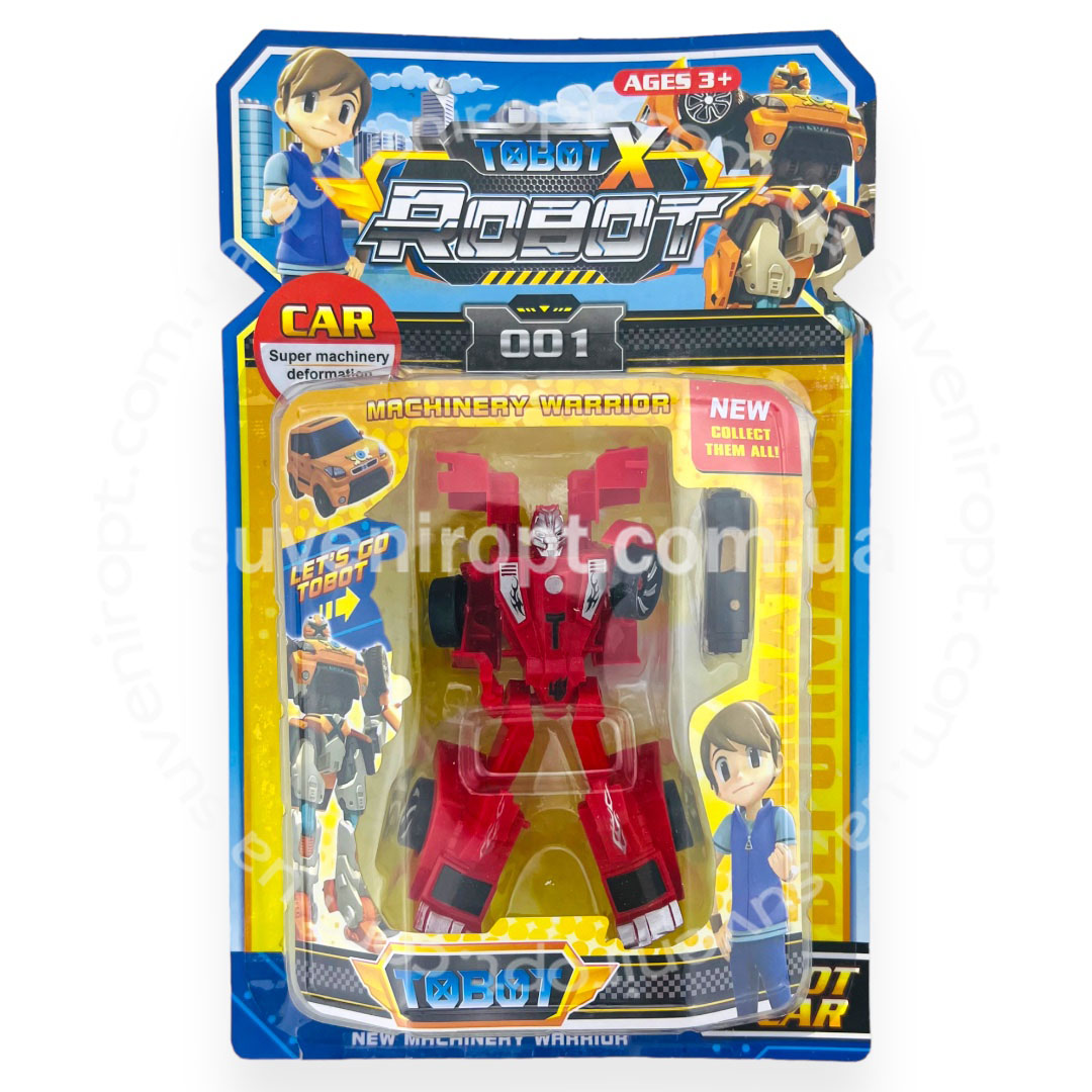 Трансформер машинка в блистере красного цвета /192/