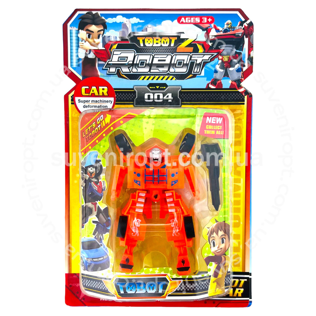 Трансформер машинка в блистере оранжевого цвета /192/