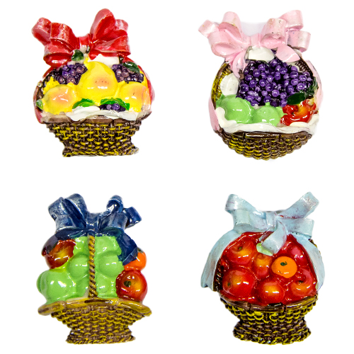 Mагнит корзина с фруктами(24)