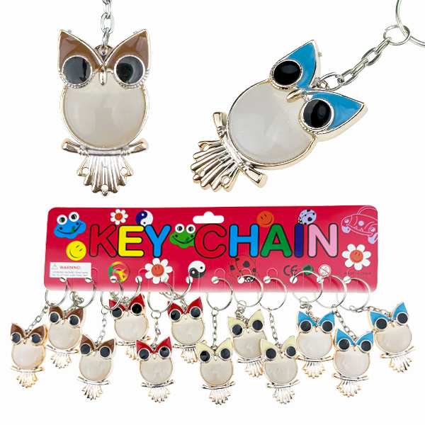 Брелок золотавий сова з каменем (12)