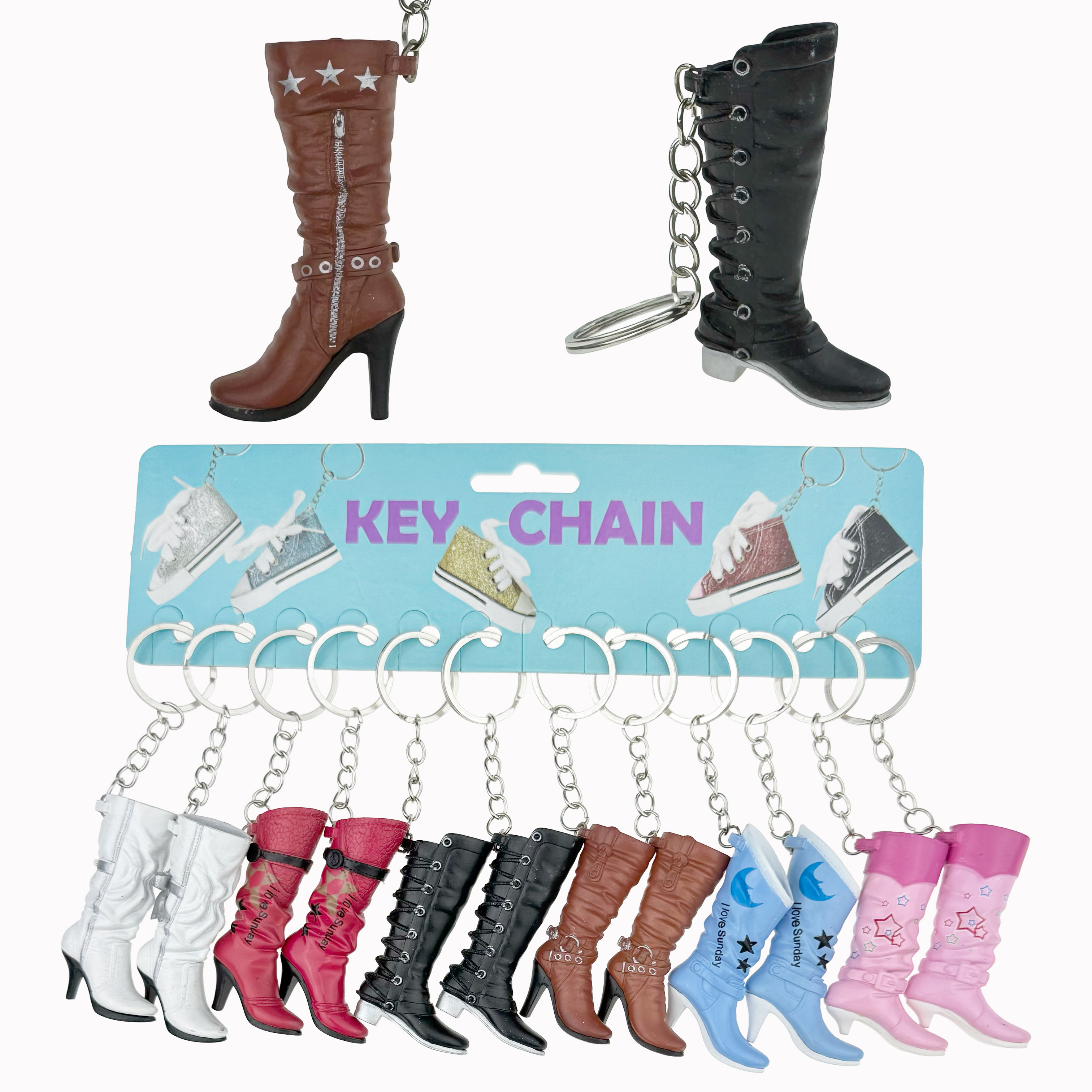 Брелок макет кольорових чобіт (12)