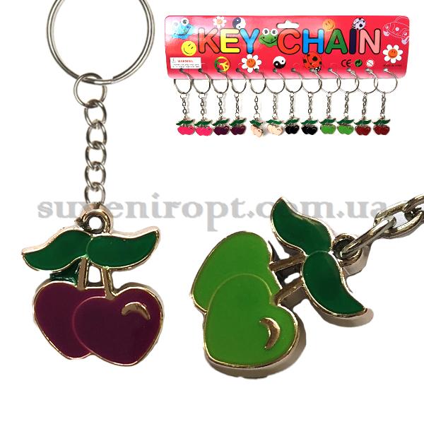 Брелок золоті вишенькі маленькі кольорові (12)