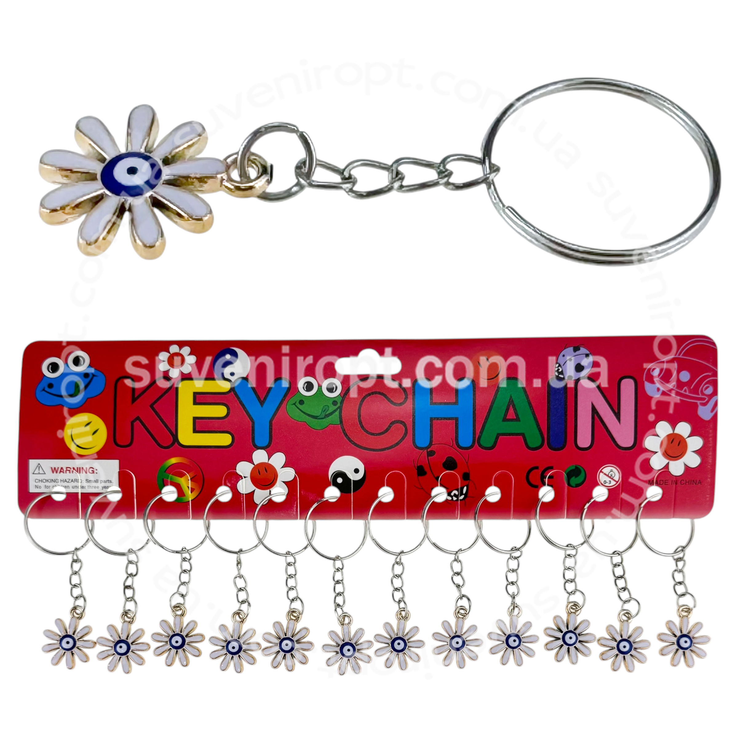 Брелоки під золото квітка від ока (12)