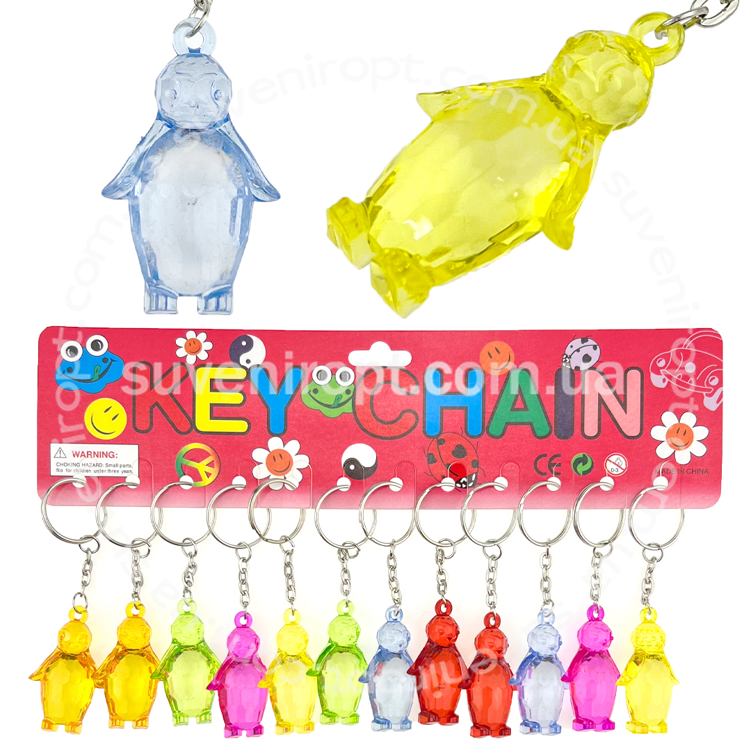 Брелок пінгвін гранований під скло (12)