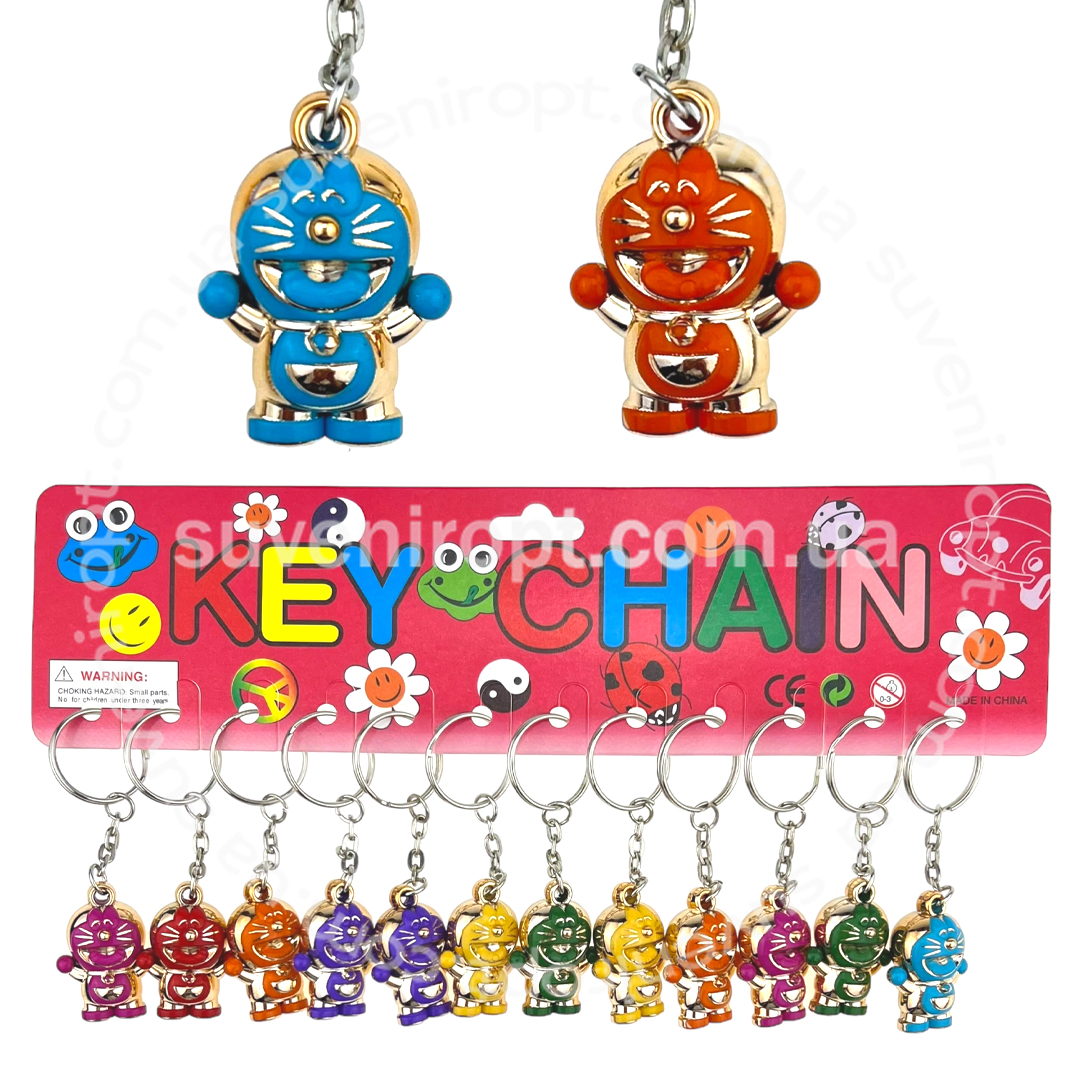 Брелок під золото кіт Доро (12)