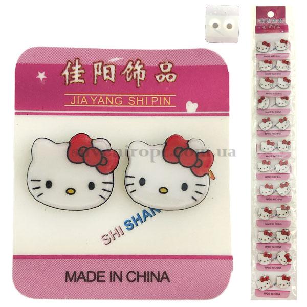 Серёжки магнитные голова Китти большая (12) /120/