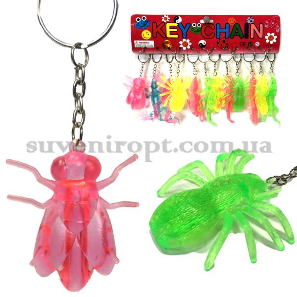 Брелки насекомые резиновые большие (12)