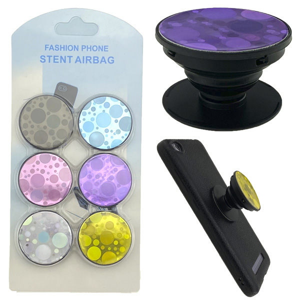 Набір попсокет popsocket та поп кліп блискучий у кульках 6в1 в упаковці (5) /200/