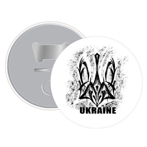 Магніт відкривачка  чорний герб  (12)