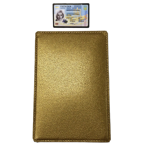 Обложка  для студенческого ID пропуск и тд золотая  (12)