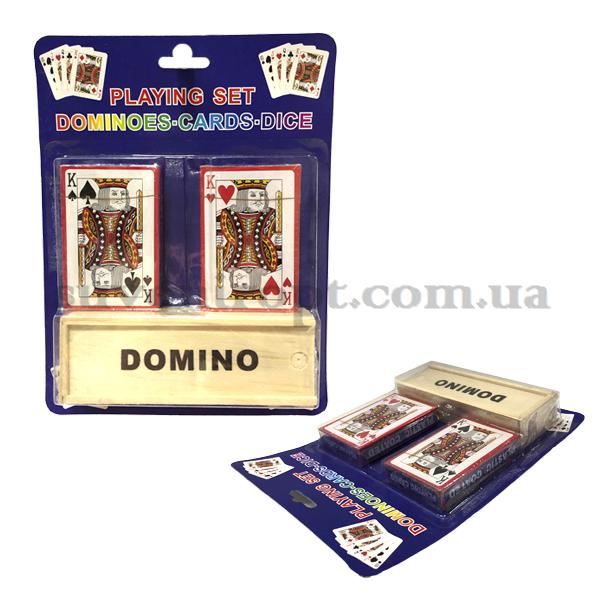 Ігровий набір дві колоди карт доміно /72/
