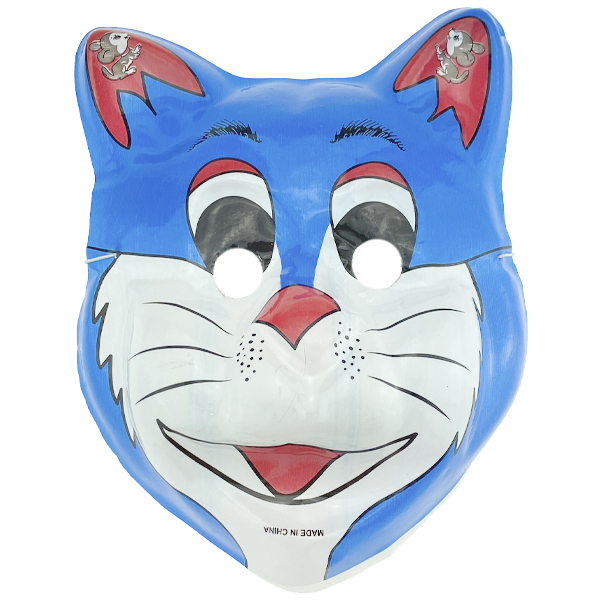Маска тонкая кот синий Дора улыбака  (12)