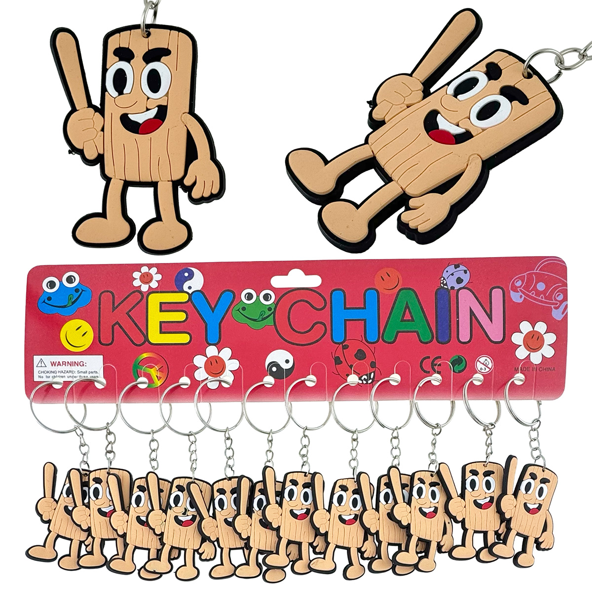 Брелок гумовий  плаский італійські меми Тун Тун Сахур (12)