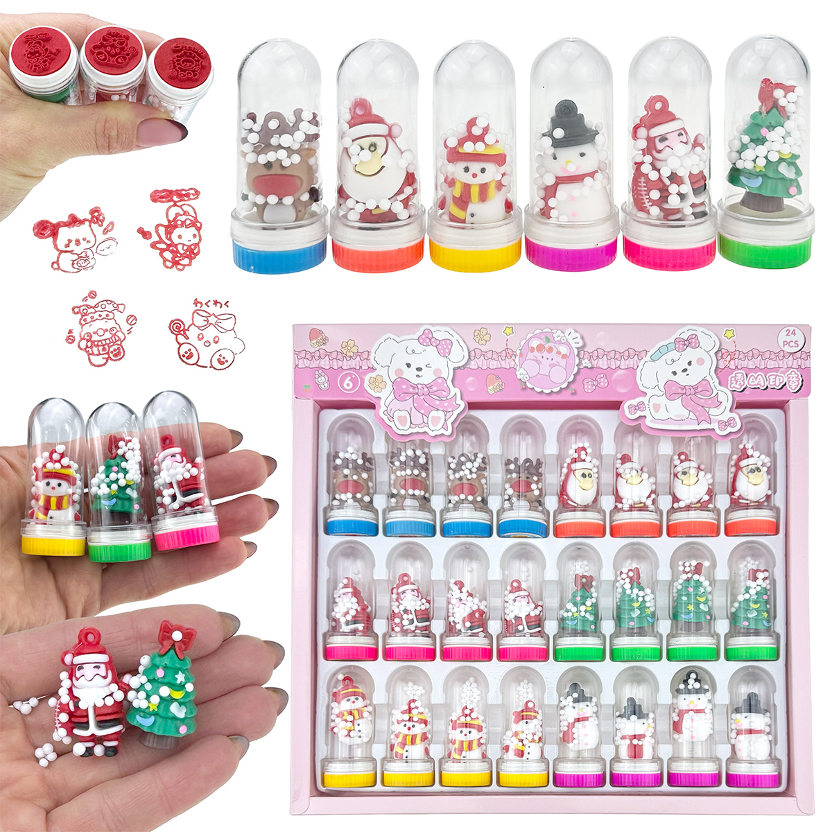 Печатка в колбі з новорічним подарунком всередині (24) /2400/