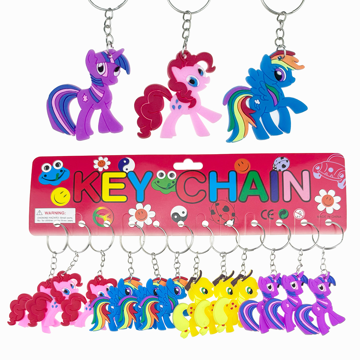 Брелок гумовий  плаский коник одноріжка (12)