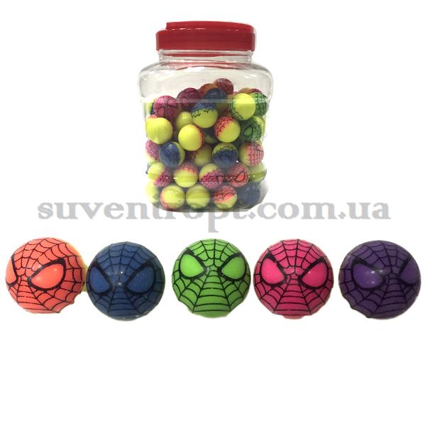 Мяч попрыгунчик  маленький челпак  в банке  2.5 см (100)  /3000/