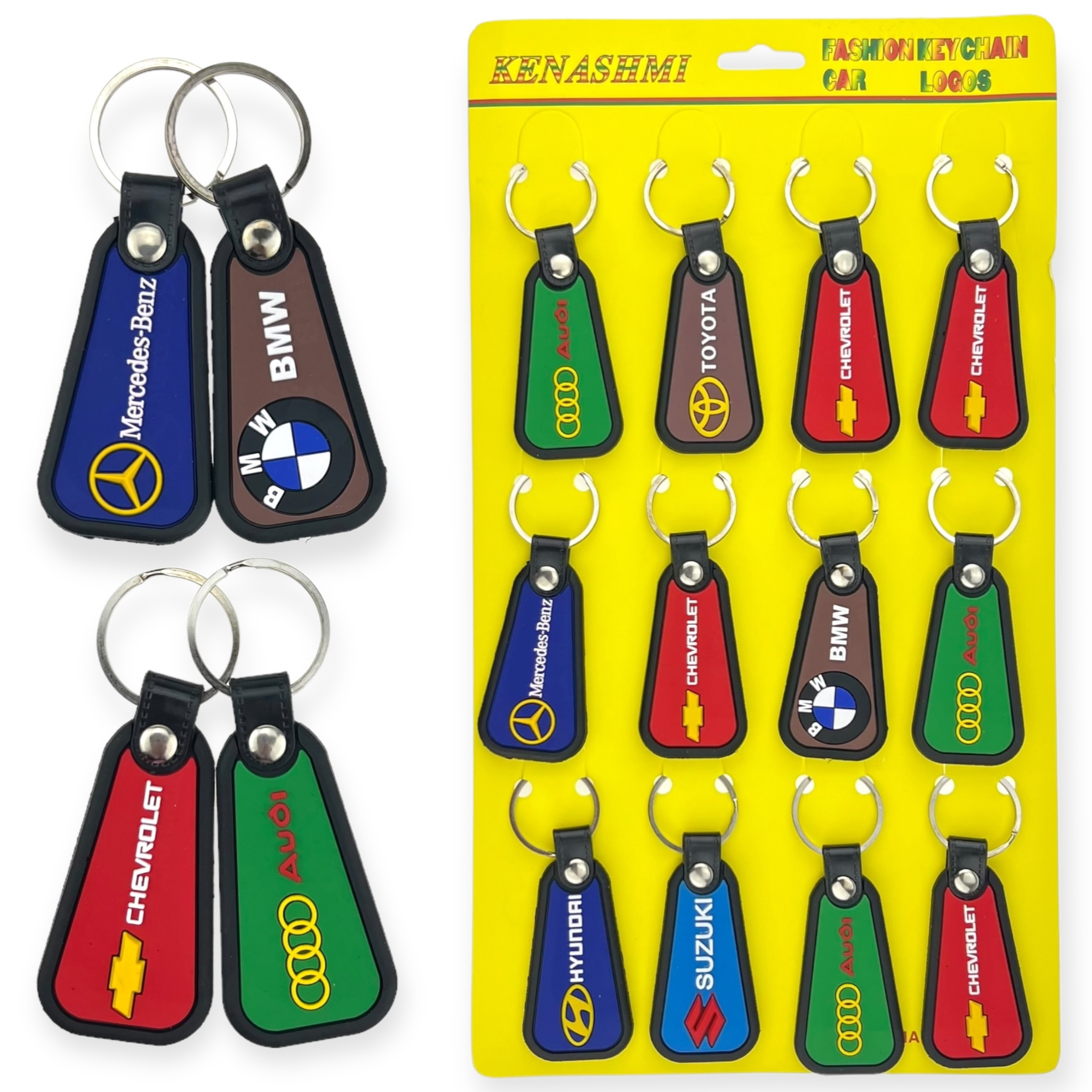 Брелок  марка машин  гумова кольорова (12)